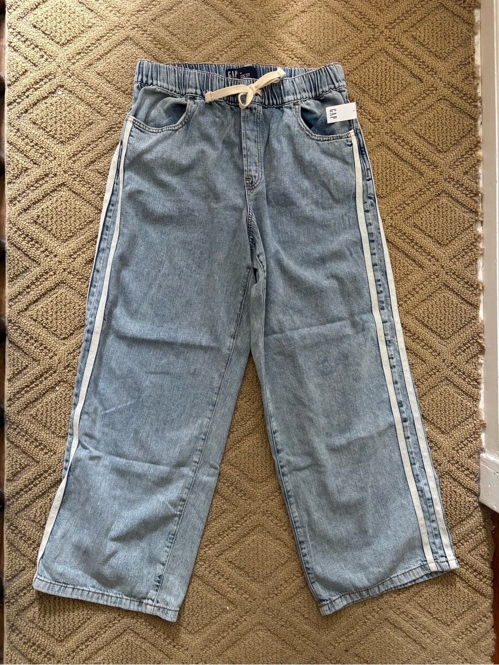 GAP Light Blue Denim Jeans with White Side Stripes